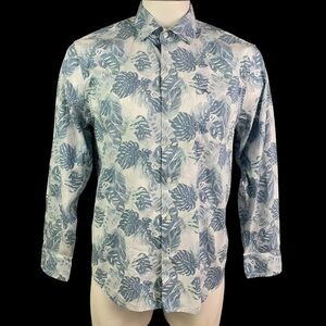 Tommy Bahama Sarasota Stretch Floral Shirt Men’s Mediums Blue Tropical